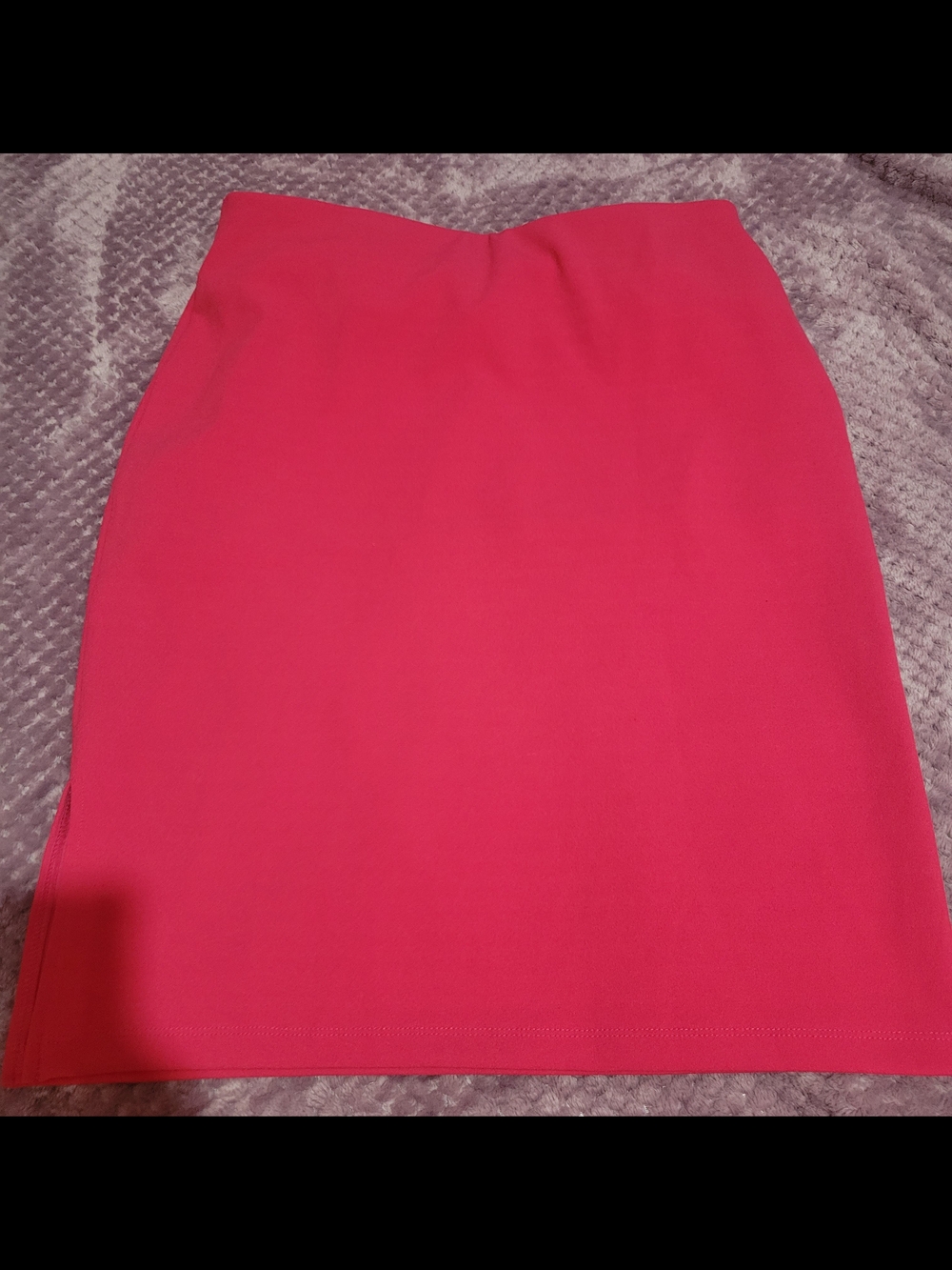 High-Waist Raspberry Pink Pencil Skirt - Picture 2 of 3